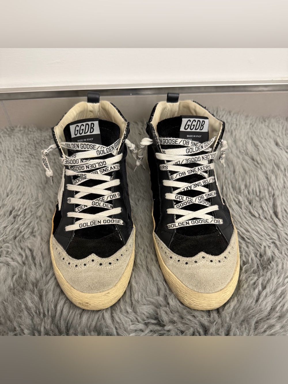 Golden Goose GGDB Mid Star Glitter Sneakers Black – Women’s EU 39 / US 9 - Picture 2 of 12